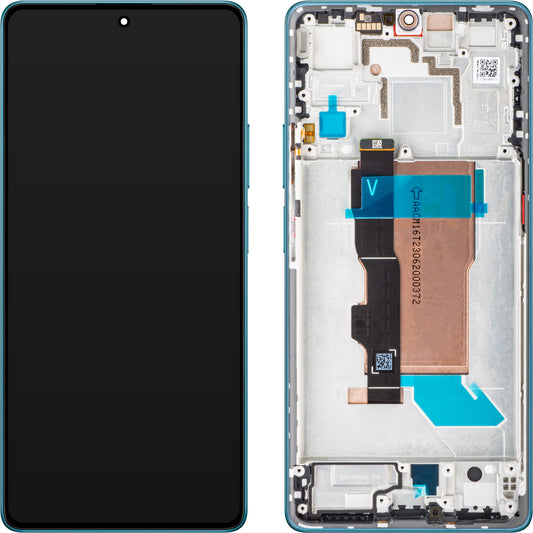 Wyświetlacz z ekranem dotykowym Xiaomi Poco F5, z ramką, niebieski, Swap 560003M16T00