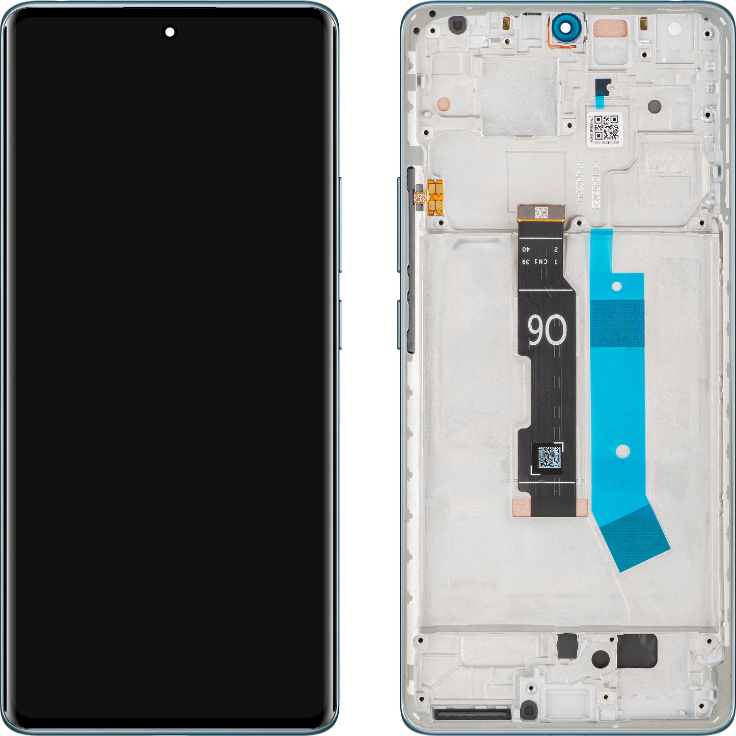 Wyświetlacz z ekranem dotykowym Xiaomi Redmi Note 14 Pro 4G, z ramką, niebieski (Ocean Blue), ponownie zapakowany 560001000O600