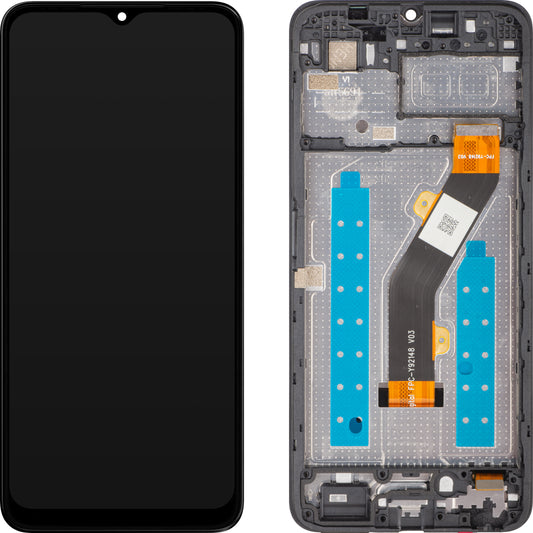 Wyświetlacz z ekranem dotykowym ZTE Blade A35e, z ramką, czarny, Service Pack 80800521321