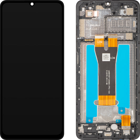 Wyświetlacz z ekranem dotykowym ZTE Blade A56 / Blade A36, z ramką, czarny, Service Pack 80800522766