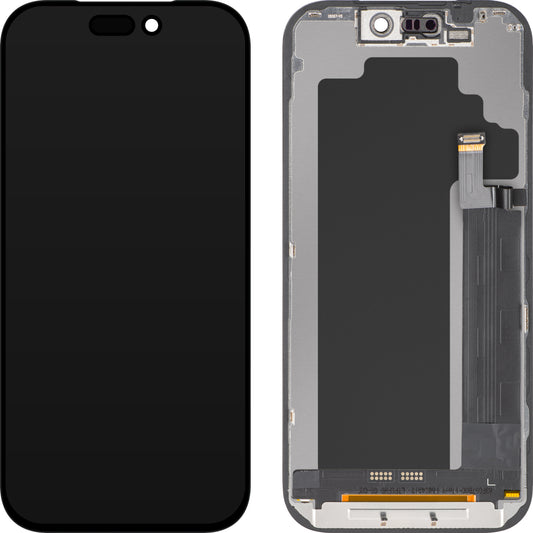 Wyświetlacz z dotykiem ZY dla Apple iPhone 17 Pro, z ramką, wersja LCD In-Cell IC Movable, Czarny