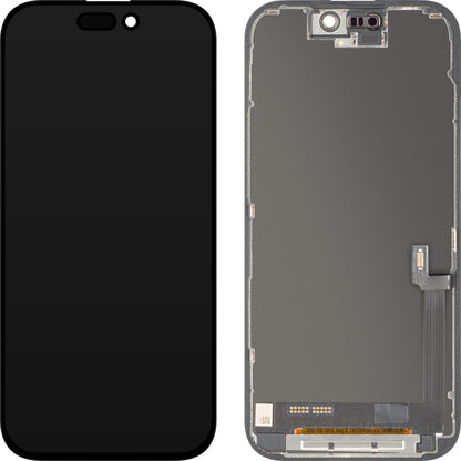 Wyświetlacz z dotykiem ZY dla Apple iPhone 17, z ramką, wersja LCD In-Cell IC Movable, Czarny