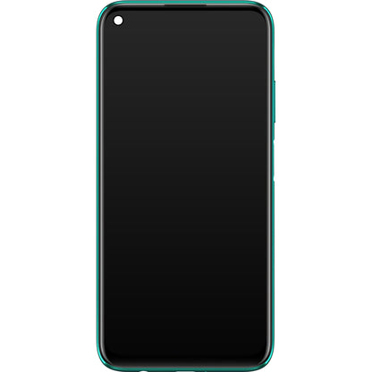 Wyświetlacz dotykowy Huawei P40 lite 4G, z ramką i baterią, zielony, Service Pack 02353KGA