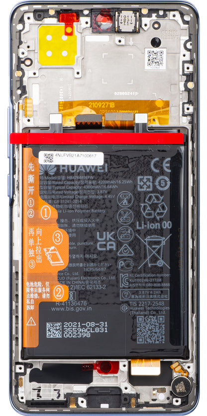 Wyświetlacz dotykowy Huawei nova 9, z ramką i baterią, gwiezdny niebieski, Service Pack 02354NUF 