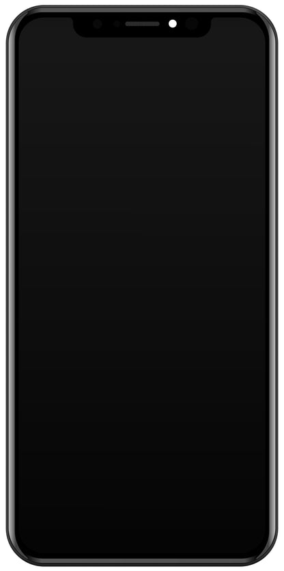 Wyświetlacz dotykowy JK do Apple iPhone X, z ramką, wersja In-Cell LCD, czarny