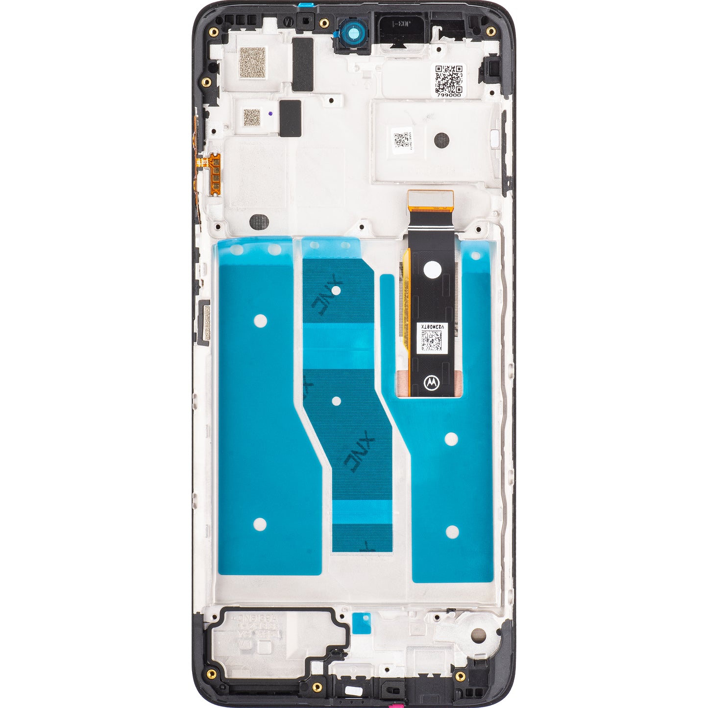 Motorola Moto G82 Wyświetlacz dotykowy z ekranem dotykowym, z ramką, szary, Service Pack 5D68C20864