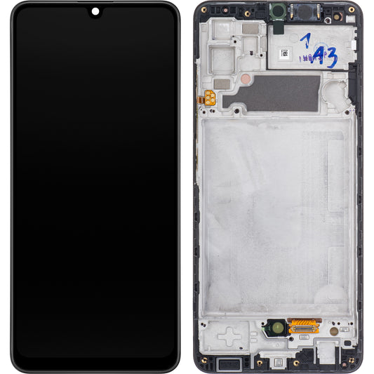 Wyświetlacz dotykowy Samsung Galaxy A32 A325, z ramką, czarny, Service Pack GH82-2555579A