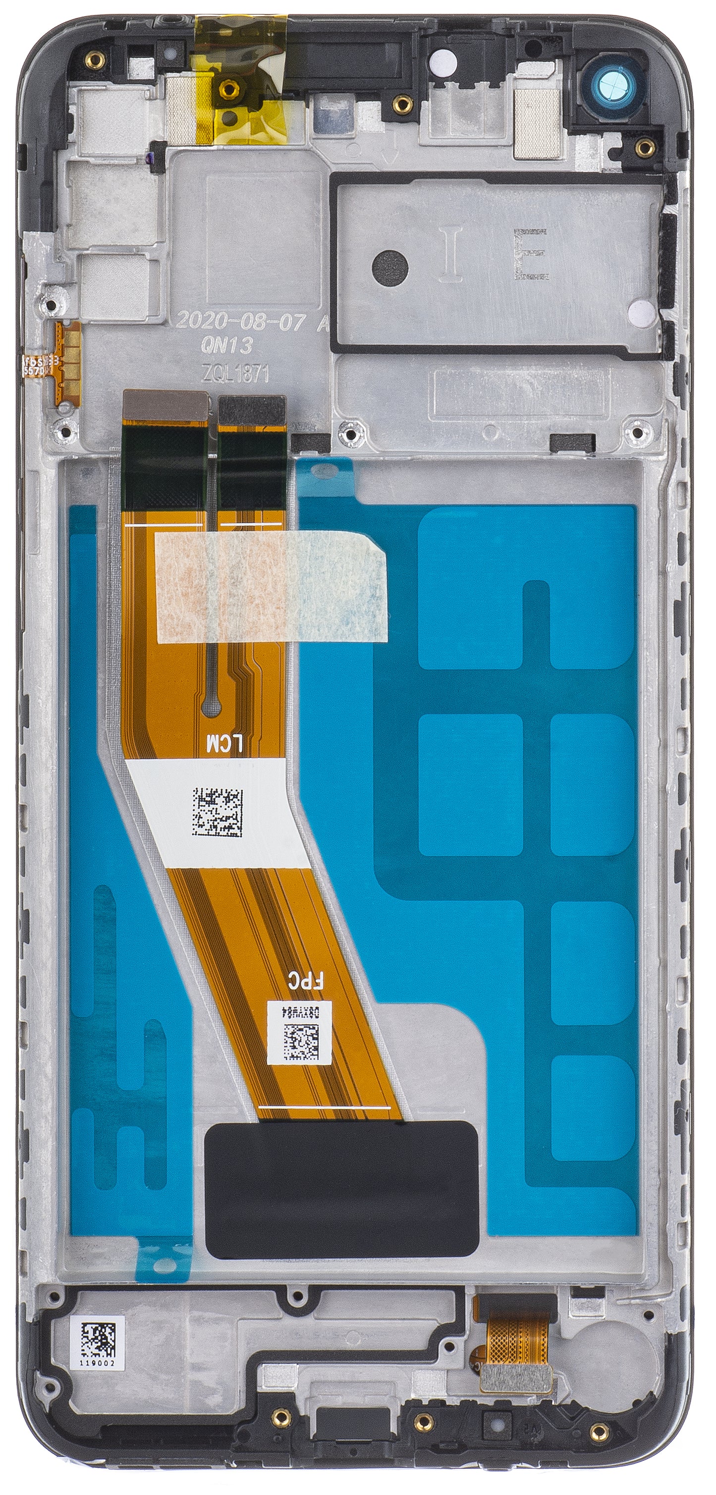 Wyświetlacz dotykowy Samsung Galaxy M11 M115, z ramką, czarny, Service Pack GH81-18736A