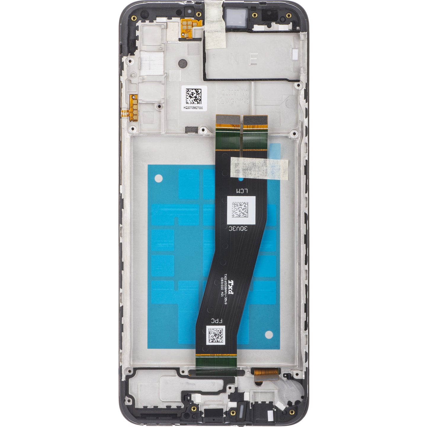 Wyświetlacz dotykowy Samsung Galaxy A02s A025G, z ramką, czarny, Service Pack GH81-20181A