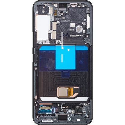 Wyświetlacz dotykowy Samsung Galaxy S22 5G S901, z ramką, czarny, Service Pack GH82-2757521A