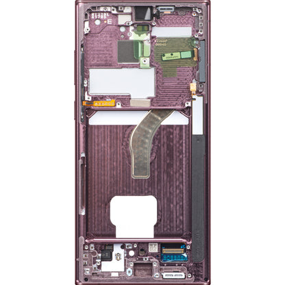 Samsung Galaxy S22 Ultra 5G S908 Wyświetlacz dotykowy Samsung Galaxy S22 Ultra 5G S908, z ramką, Cherry, Service Pack GH82-27488B