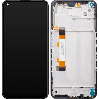 Wyświetlacz dotykowy Xiaomi Redmi Note 9 5G / Redmi Note 9T 5G, z ramką, czarny, Service Pack 5600030J2200