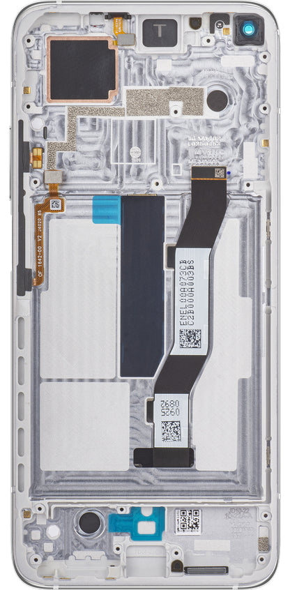 Wyświetlacz dotykowy Xiaomi Redmi K30S / 10T 5G / 10T Pro 5G z ramką, srebrny, Service Pack 5600040J3S00