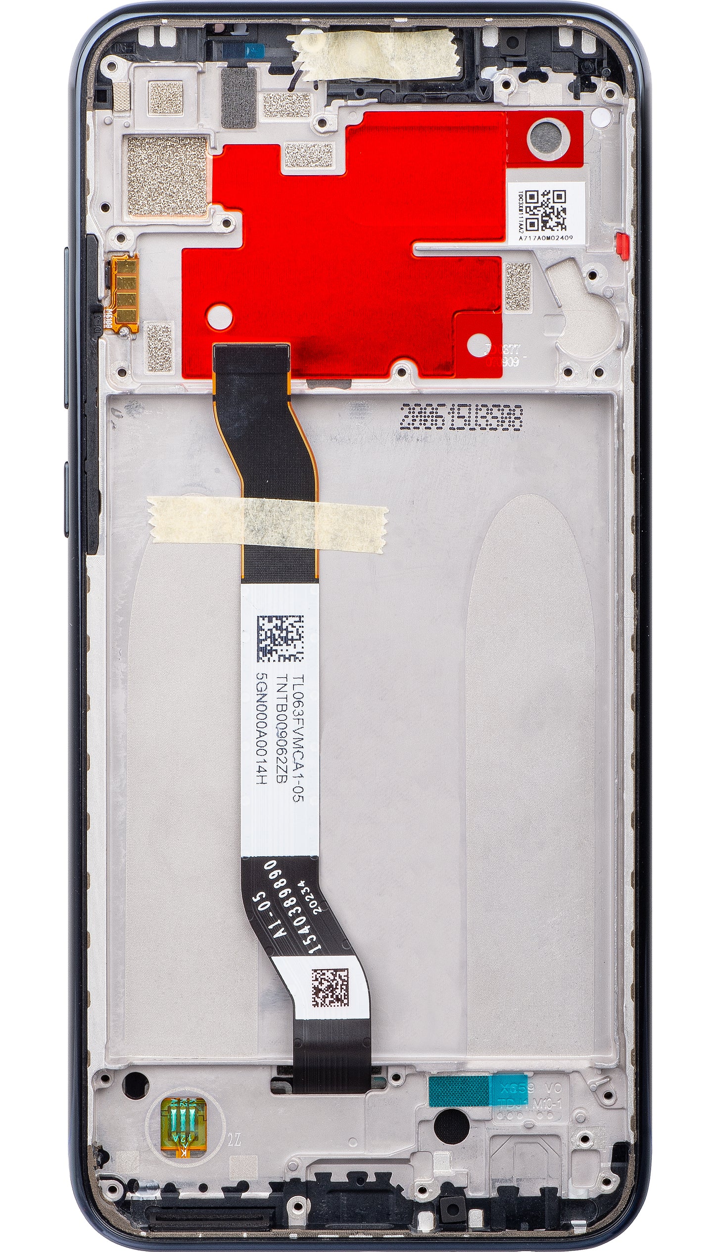 Wyświetlacz z ekranem dotykowym Xiaomi Redmi Note 8T, z ramką, czarny, zestaw serwisowy 5600040C3X00