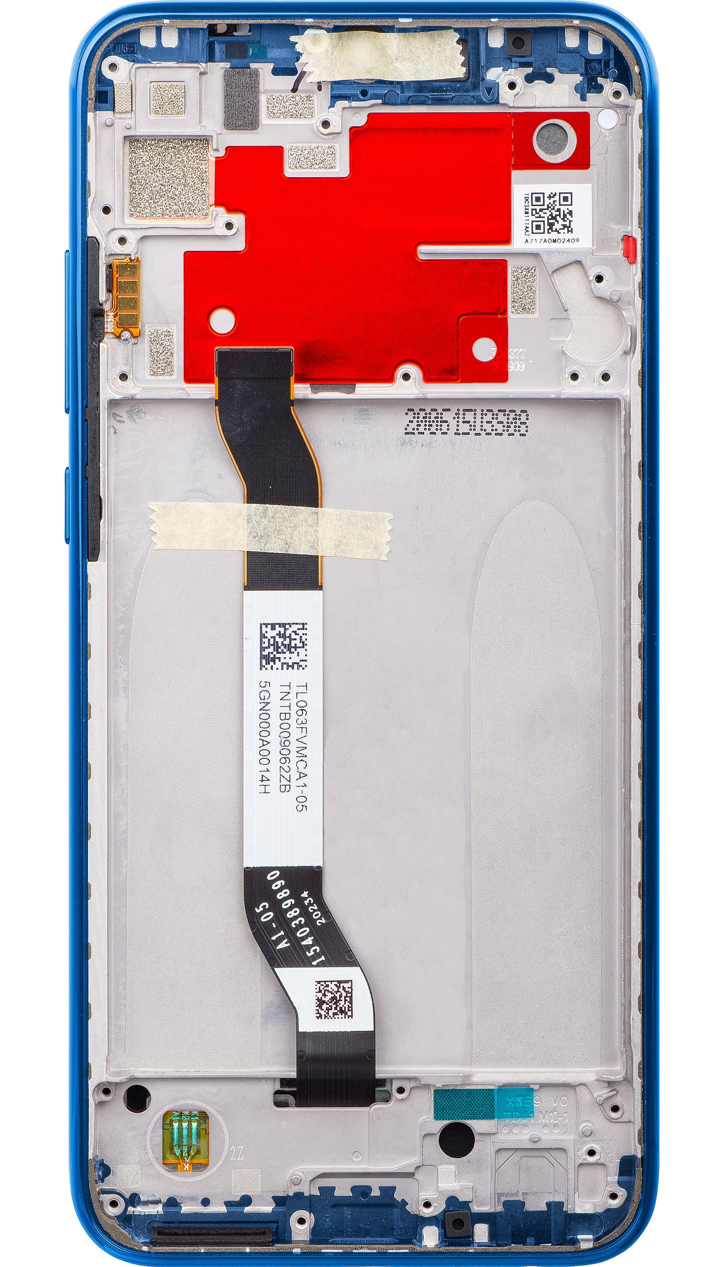 Wyświetlacz z ekranem dotykowym Xiaomi Redmi Note 8T, z ramką, niebieski, zestaw serwisowy 5600030C3X00