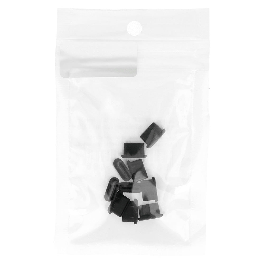 OEM Phone Port Dust Plug, USB-C, Set of 10, Black