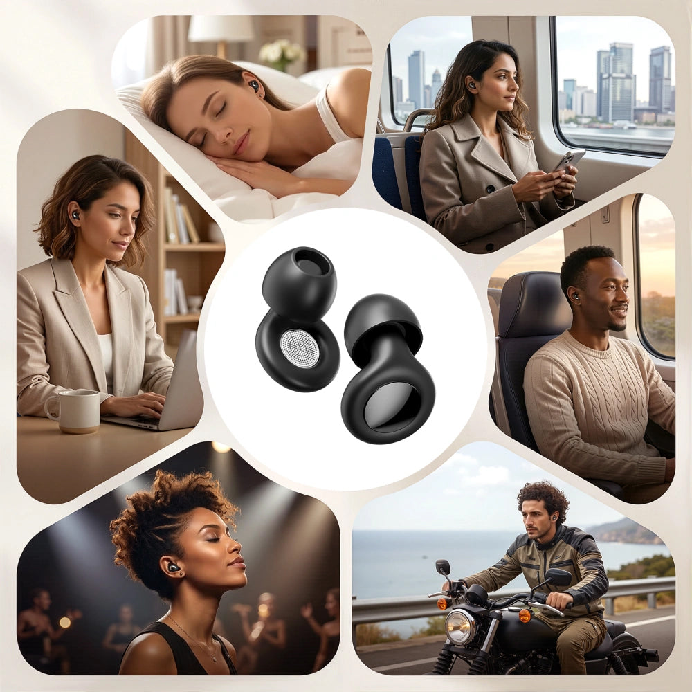 Zatyczki do uszu Tech-Protect QuietFit, Czarne