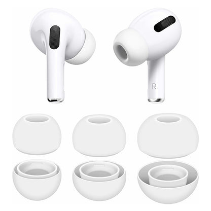 Zatyczki Techsuit ET1 do Apple AirPods Pro Series, Zestaw 3 sztuki, Białe