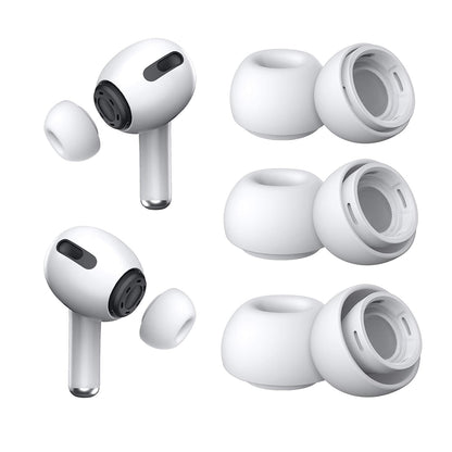 Zatyczki Techsuit ET1 do Apple AirPods Pro Series, Zestaw 3 sztuki, Białe