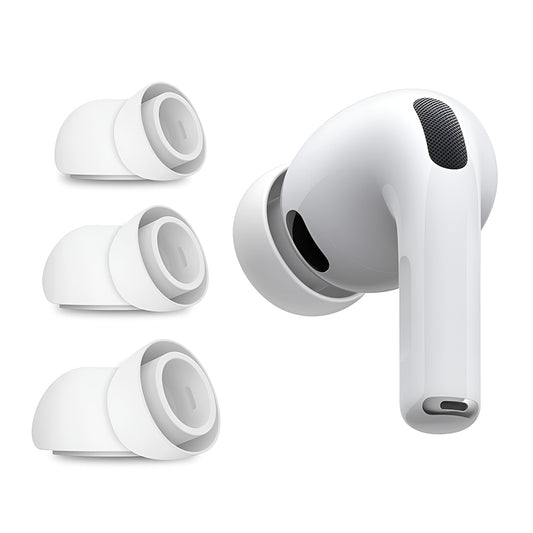 Zatyczki Techsuit ET2 dla Apple AirPods Pro 3, Rozmiar XS / S / L, Białe