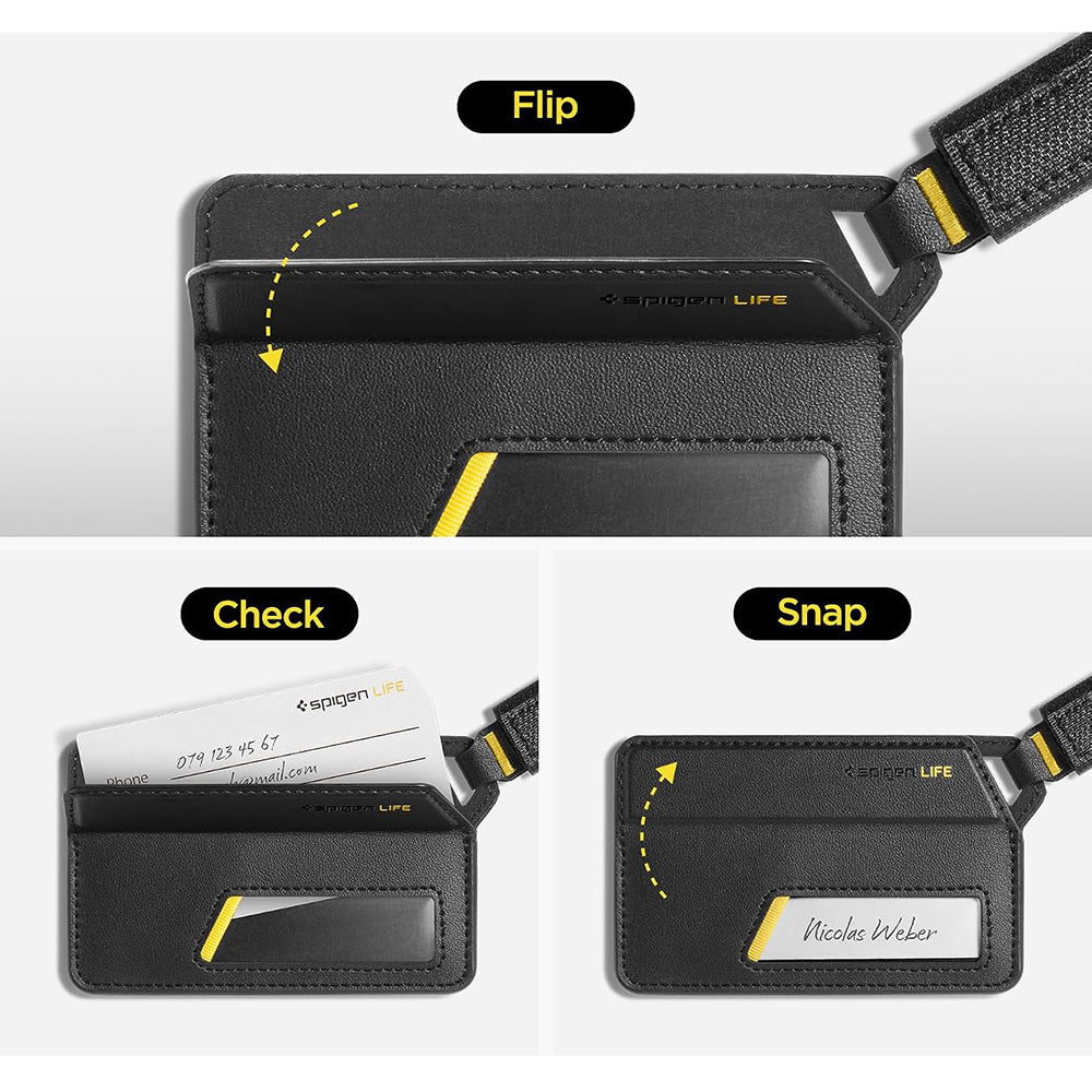 Spigen Luggage Tag LF510 Handbag / Suitcase Tag, Black AHP09776