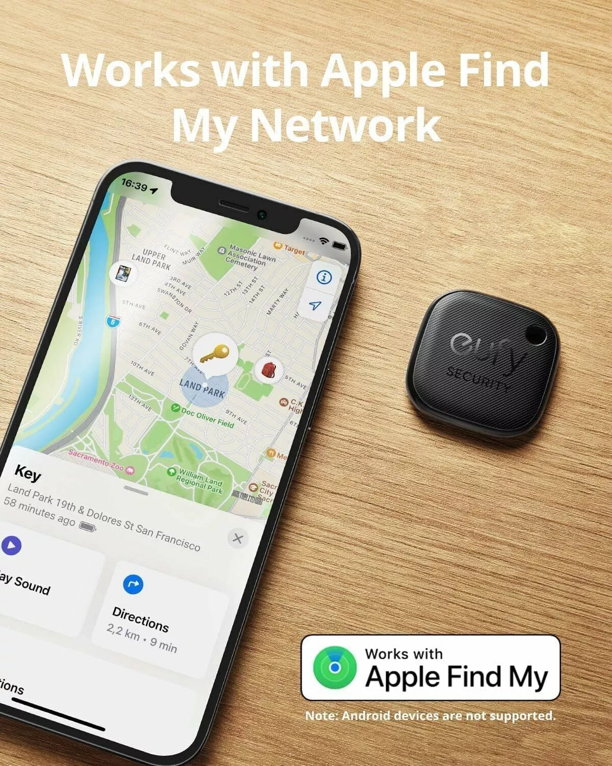 Eufy Security SmartTrack Link dla serii iOS, zestaw 4 sztuki, czarny E87B0012