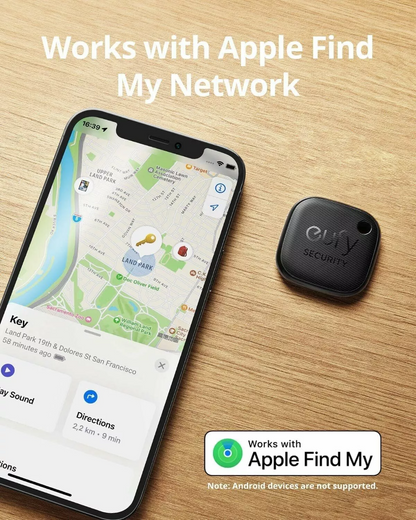 Eufy Security SmartTrack Link dla serii iOS, zestaw 4 sztuki, czarny E87B0012