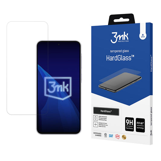 Folia ochronna na ekran 3MK HardGlass do Samsung Galaxy A37 5G, szkło hartowane, pełna warstwa kleju