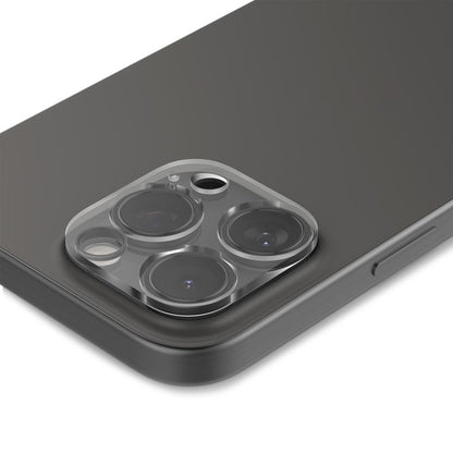 Spigen Optik Folia ochronna na tylny aparat dla Apple iPhone 15 Pro Max / 15 Pro, ochrona szkła, pełne klejenie, zestaw 2 sztuk, przezroczysty