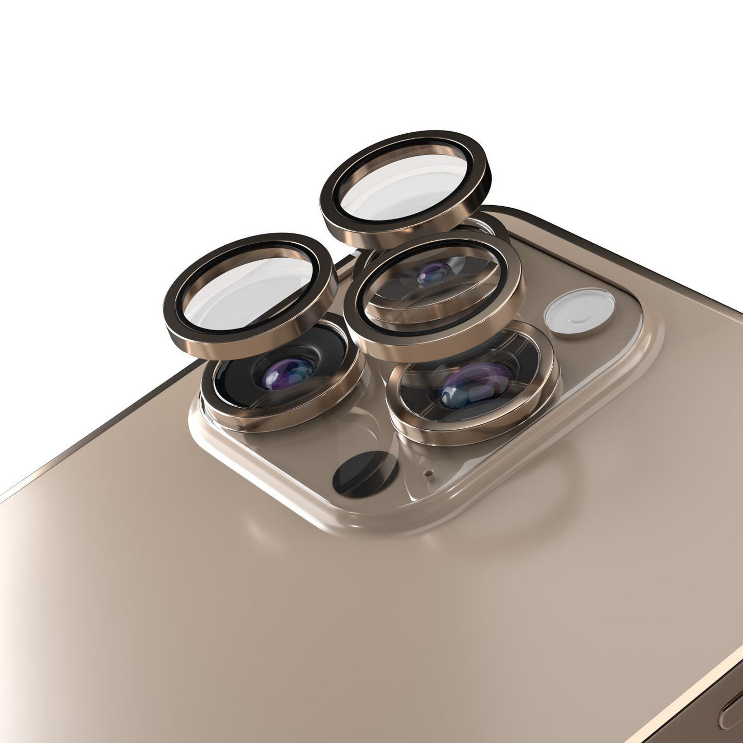 Folia ochronna na tylną kamerę Etteri do Apple iPhone 16 Pro Max / 16 Pro, szkło hartowane, brązowa