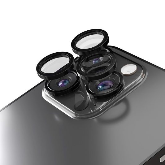 Folia ochronna na tylną kamerę Etteri do Apple iPhone 16 Pro Max / 16 Pro, szkło hartowane, czarna