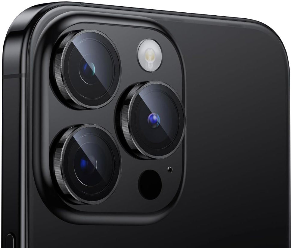 Folia ochronna na tylną kamerę Tech-Protect CamRing PRO+ dla Apple iPhone 14 Pro Max / 14 Pro, Hartowane szkło, Czarna