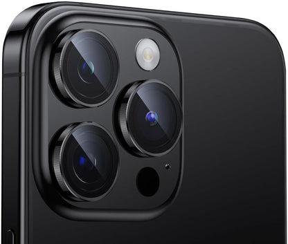 Folia ochronna na tylną kamerę Tech-Protect CamRing PRO+ dla Apple iPhone 14 Pro Max / 14 Pro, Hartowane szkło, Czarna