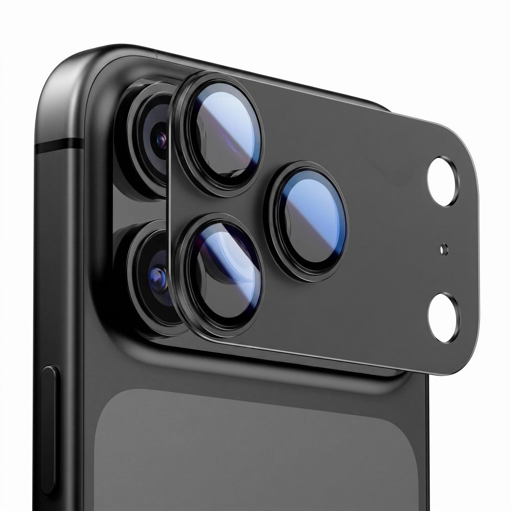 Folia ochronna na tylną kamerę Tech-Protect CamFull Fit+ do Apple iPhone 18 Pro, szkło hartowane, czarna