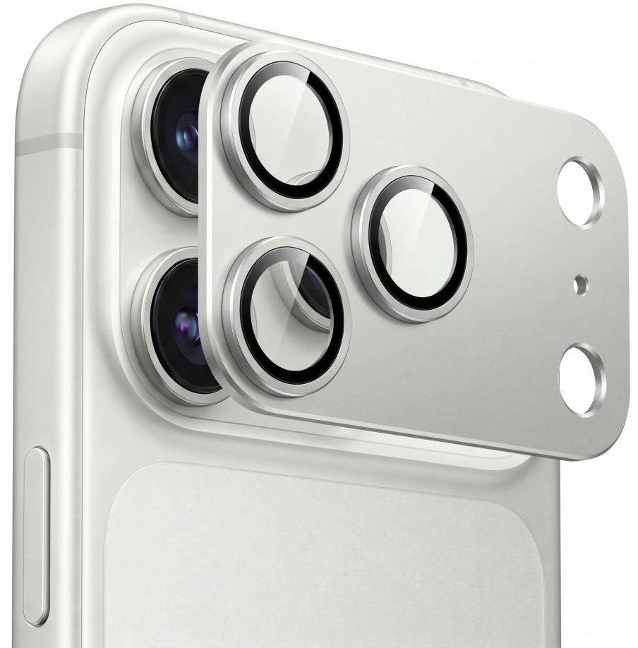 Folia ochronna na tylną kamerę Tech-Protect CamFull Fit+ do Apple iPhone 18 Pro, szkło hartowane, srebrne