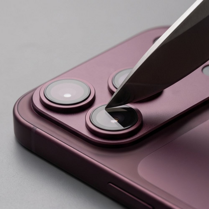 Folia ochronna na tylną kamerę Tech-Protect CamFull Fit+ do Apple iPhone 18 Pro, szkło hartowane, wiśniowy