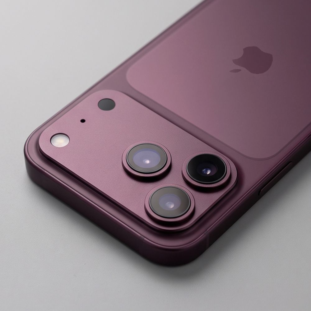 Folia ochronna na tylną kamerę Tech-Protect CamFull Fit+ do Apple iPhone 18 Pro Max, szkło hartowane, wiśniowy