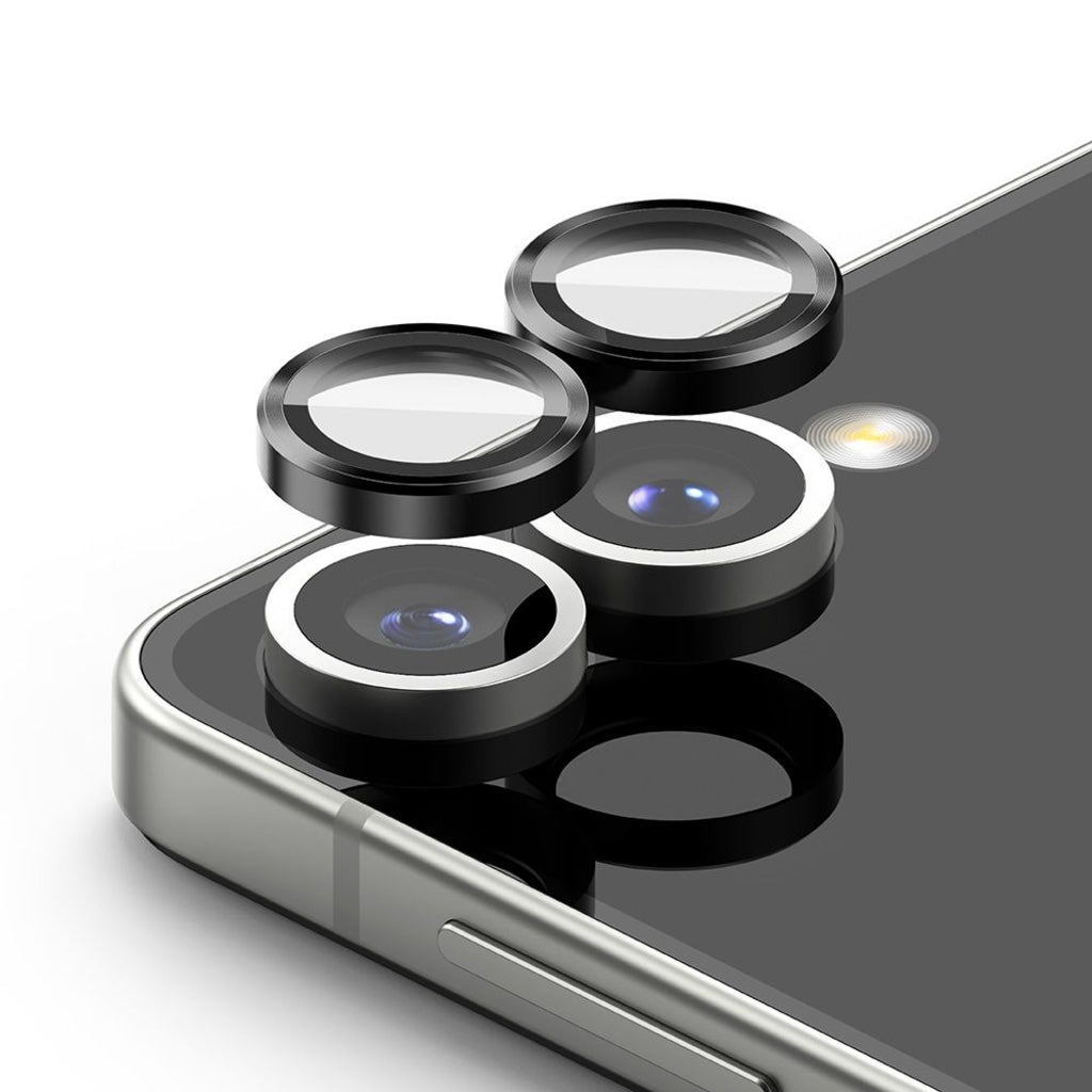 Folia ochronna na tylną kamerę Ringke dla Samsung Galaxy Z Flip7 F766, Hartowane szkło, Zestaw 2 sztuki, Czarna
