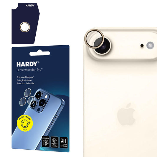Folia ochronna na tylną kamerę 3MK Hardy Protection Pro dla Apple iPhone 17 Air, Hartowane szkło, Złota