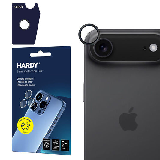 Folia ochronna na tylną kamerę 3MK Hardy Protection Pro dla Apple iPhone 17 Air, Hartowane szkło, Czarna
