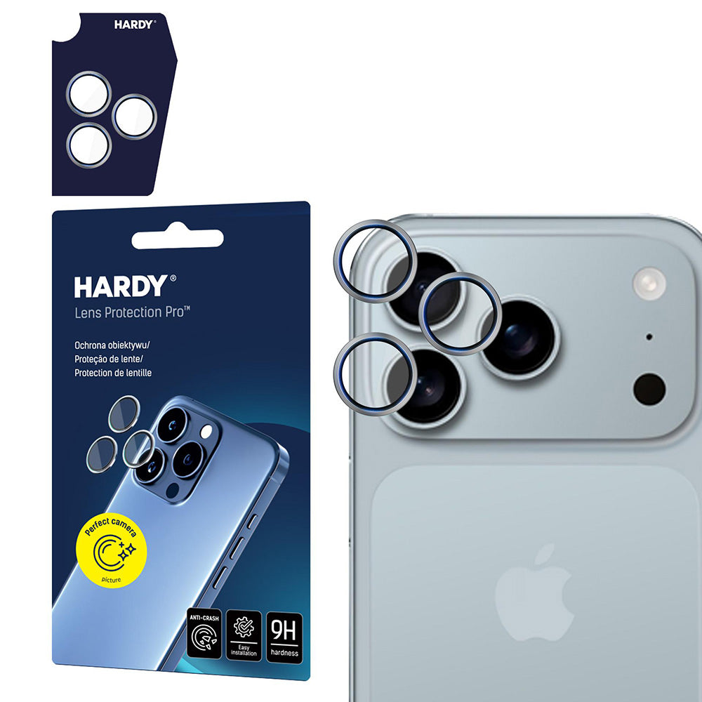 Folia ochronna na tylną kamerę 3MK Hardy Protection Pro dla Apple iPhone 17 Pro Max / 17 Pro, Hartowane szkło, Beżowa