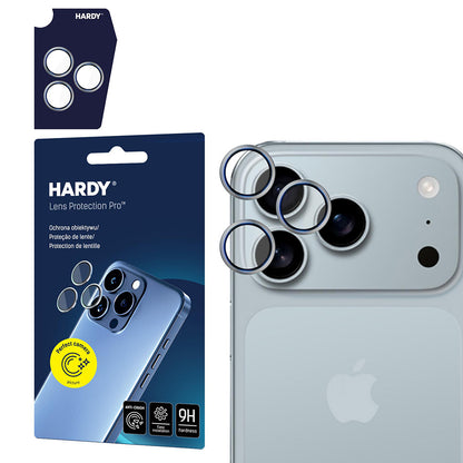 Folia ochronna na tylną kamerę 3MK Hardy Protection Pro dla Apple iPhone 17 Pro Max / 17 Pro, Hartowane szkło, Beżowa