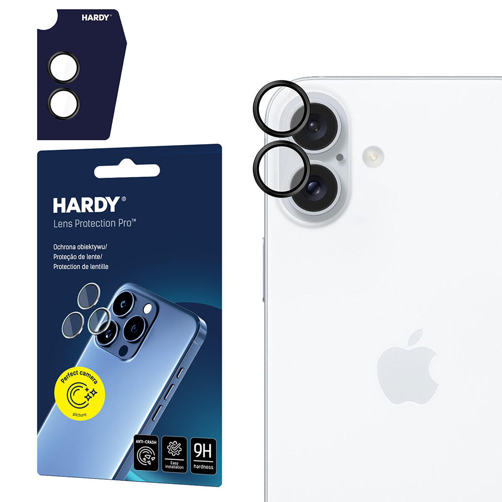 Folia ochronna na tylną kamerę 3MK Hardy Protection Pro dla Apple iPhone 17, Hartowane szkło, Czarna