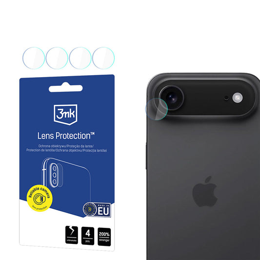 Folia ochronna na tylną kamerę 3MK Protection dla Apple iPhone 17 Air, Szkło Hartowane, Zestaw 4 sztuki, Przezroczysta