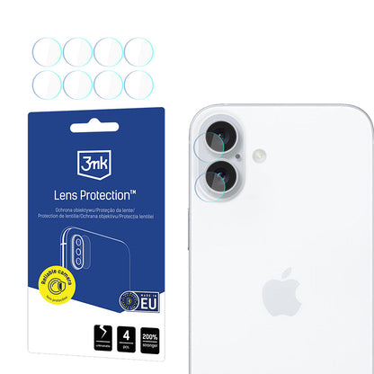 Folia ochronna na tylną kamerę 3MK Protection dla Apple iPhone 17, Szkło Hartowane, Zestaw 4 sztuki, Przezroczysta