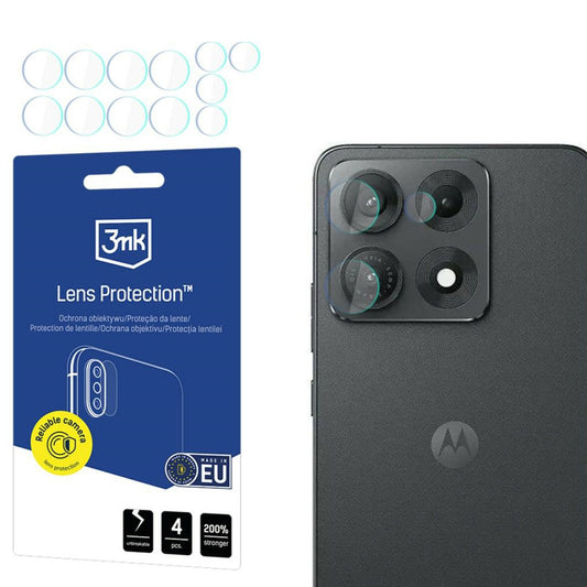Folia ochronna na tylną kamerę 3MK Protection do Motorola Edge 70 Max, szkło hartowane, zestaw 4 sztuki, przezroczysta