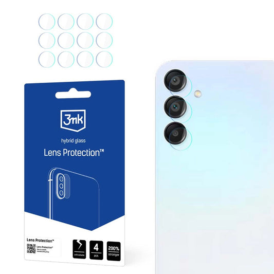 Folia ochronna na tylną kamerę 3MK Protection do Samsung Galaxy A15 5G A156, elastyczne szkło, zestaw 4 sztuki, przezroczysta