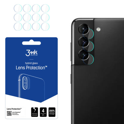 Folia ochronna na tylną kamerę 3MK Protection do Samsung Galaxy S21 5G G991, elastyczne szkło, zestaw 4 sztuki, przezroczysta