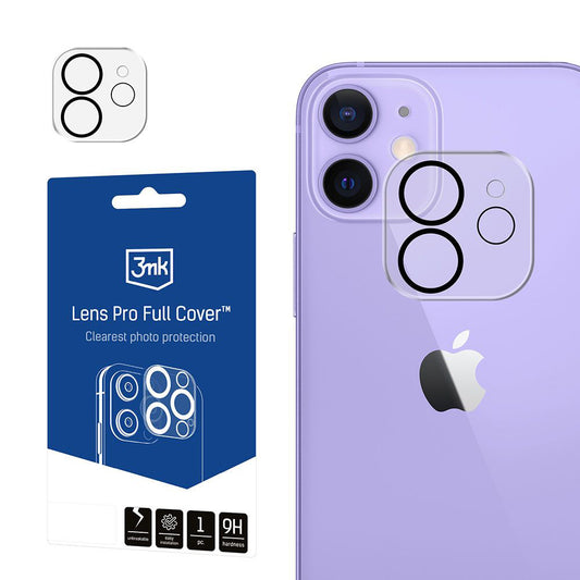 Folia ochronna na tylną kamerę 3MK Protection Pro do Apple iPhone 12, szkło hartowane, czarne