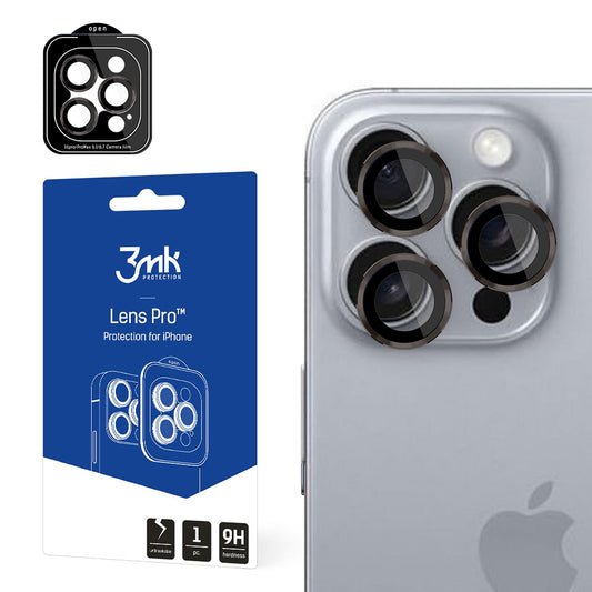 Folia ochronna na tylną kamerę 3MK Protection Pro do Apple iPhone 16 Pro Max / 16 Pro, szkło hartowane, szary